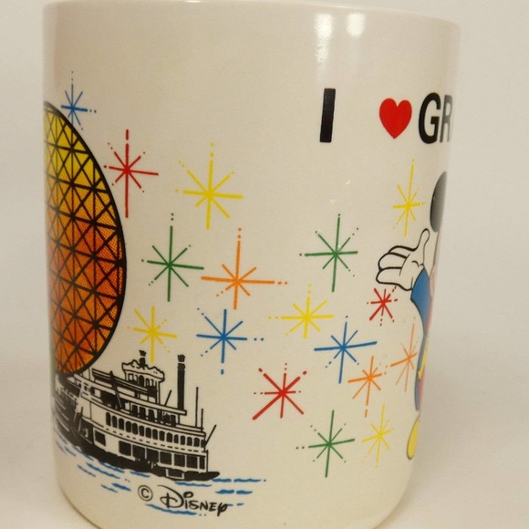 I Love Grandma Epcot Disney Coffee Mug Vintage Magic Kingdom Mickey Mouse UEJYU - Picture 6 of 10